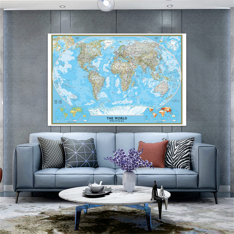 Star Map Poster - Poster Peta Dunia Bahasa Inggris, Seni