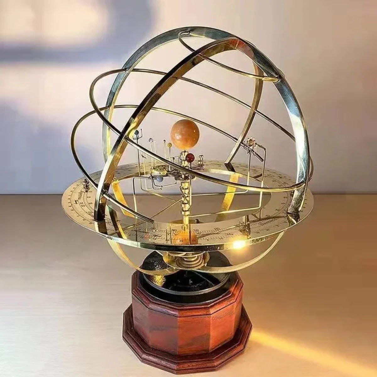 Solar System Orrery - Model Tata Surya Mekanik Logam Orrery