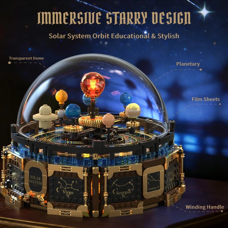 Set Blok Bangunan Kotak Musik  - Solar System Orrery ulasan dan harga